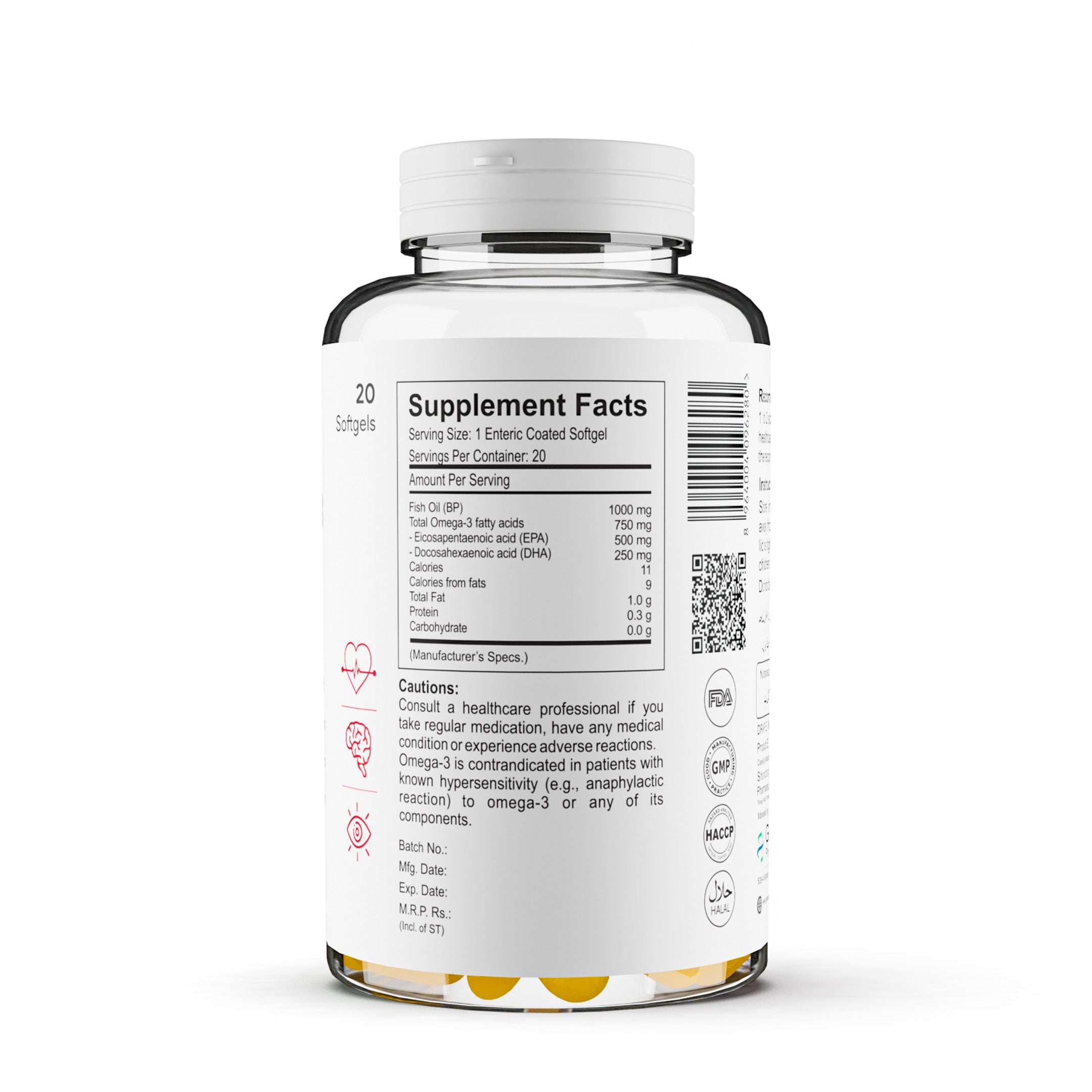 Romega OMEGA-3 Fish Oil - 1gm