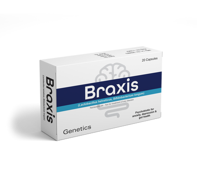 Braxis capsule - Psychobiotic supplement to improve mood, reduce stress and anxiety and reduce gastrointestinal discomfort. 