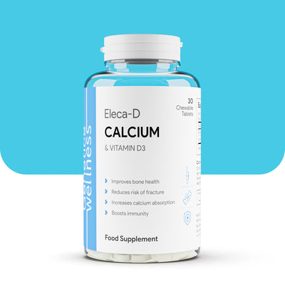 Calcium and vitamin D3 for strong bones and teeth. 