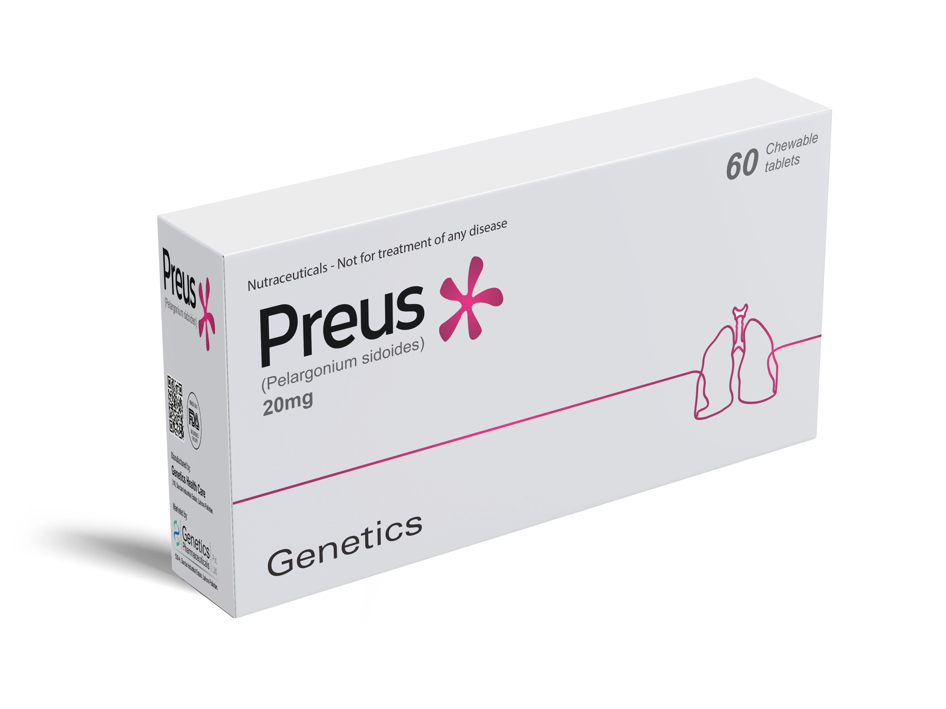 Preus Tablet for cold, cough, sore throat and respiratory congestion.